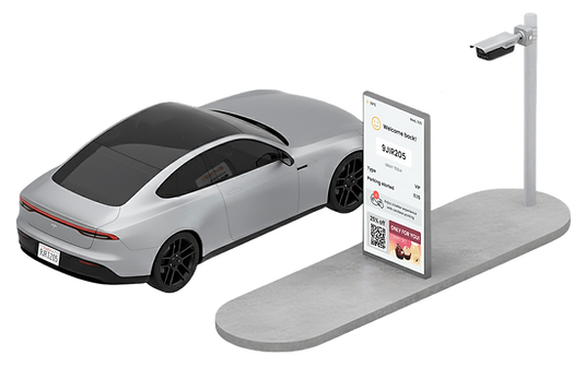 License plate recognition at a parking entrance